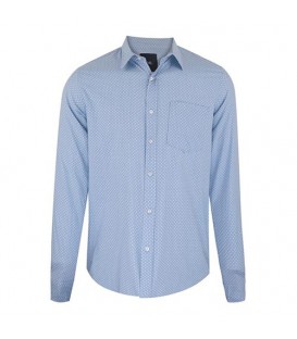 پیراهن مردانه سفید آبی INC