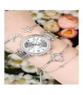 ست ساعت و دستبند زنانه کد BSK5444